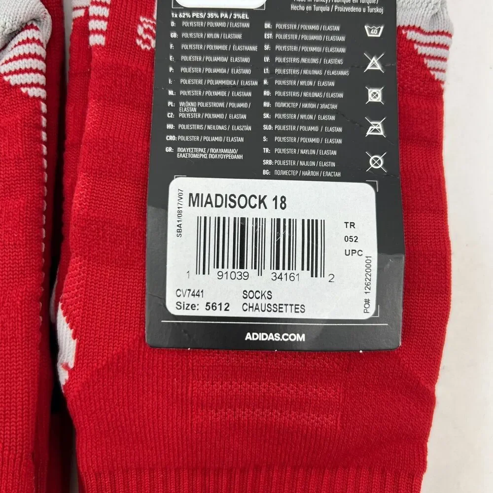 Lot 2- Adidas Socks Mens 1X Red Miadisock Aeroready ASU Sun Devils Team Colors